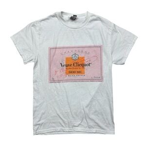 Veuve Clicquot Demi-Sec Champagne Graphic T-Shirt Unisex S White